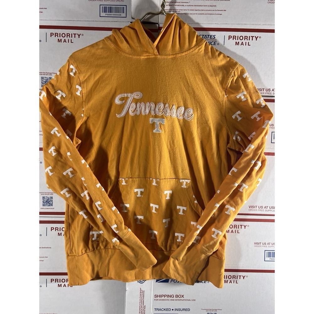 Vintage Women's Tennessee Volunteers Pullover Hoodie‎ Sz Small Print All Over